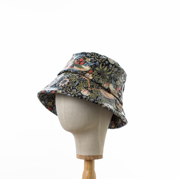 Blue Strawberry Thief Rain Hat
