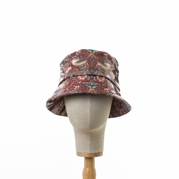 Red Strawberry Thief Rain Hat