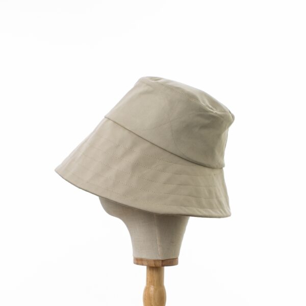 Beige Cotton Sun Hat