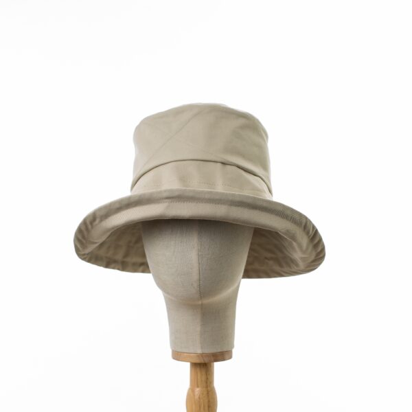 Beige Cotton Sun Hat
