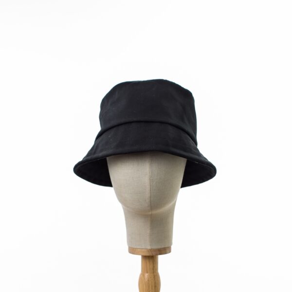 Black Cotton Bucket Hat