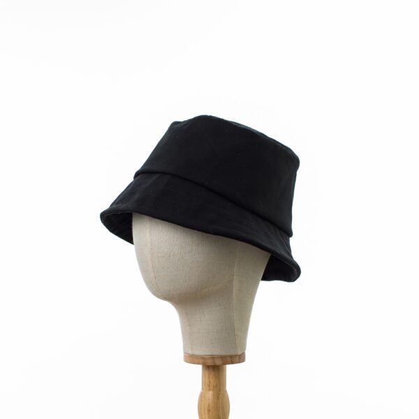 Black Cotton Bucket Hat