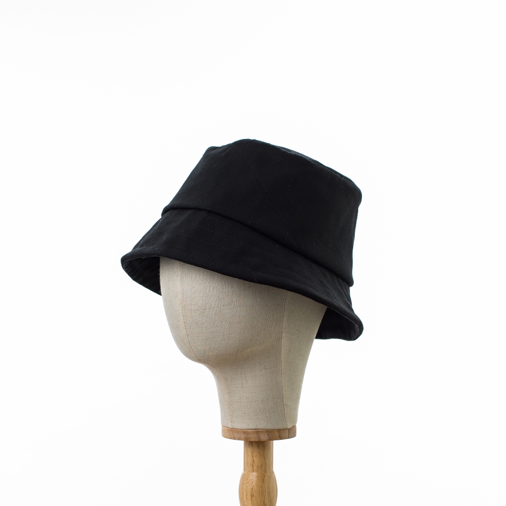 Black Cotton Bucket Hat