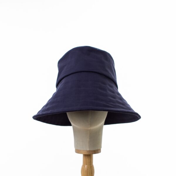 Navy Cotton Sun Hat