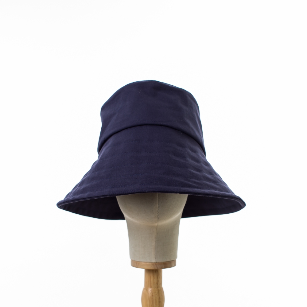 Navy Cotton Sun Hat