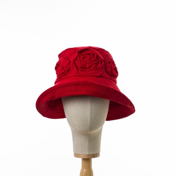 Red Roses Cotton Hat - Image 5