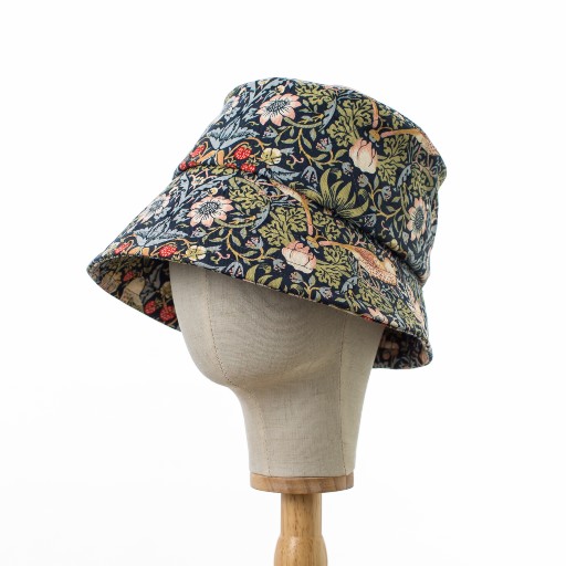Blue Strawberry Thief Bucket Hat