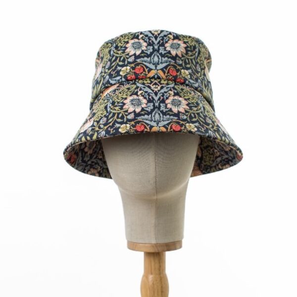 Blue Strawberry Thief Bucket Hat